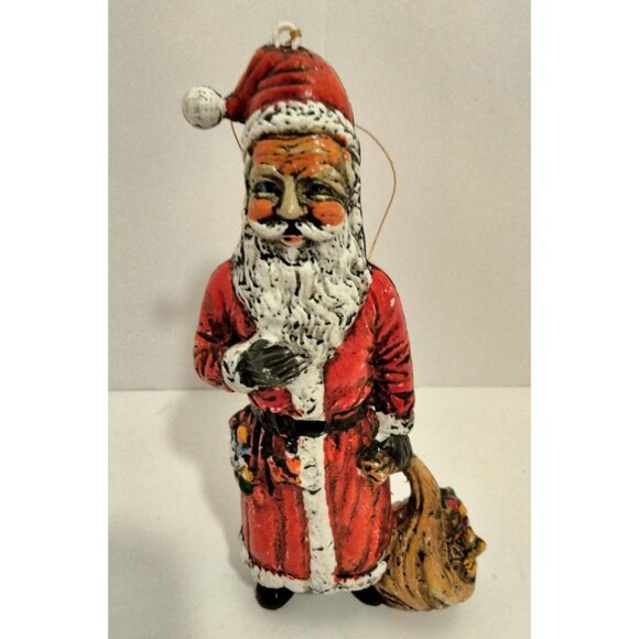 Vintage Santa Claus Ornament St Nick Christmas  Shabby distressed - Picture 6 of 7